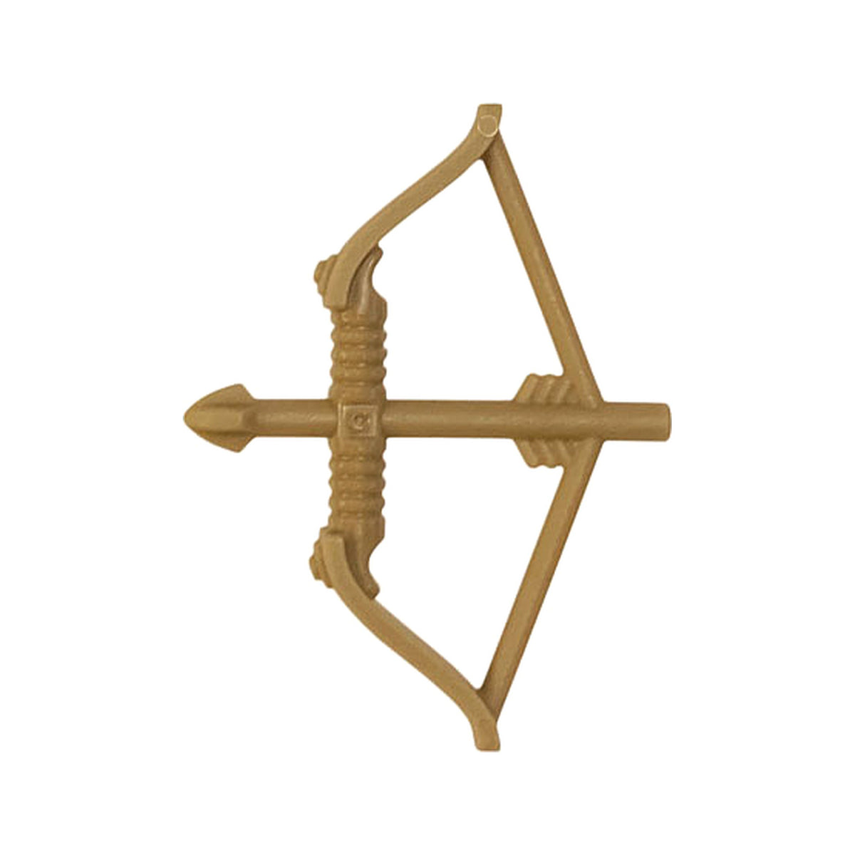 LEGO® Minifigure, Weapon Bow, Recurve with Wide Flat Limbs, Arrow Drawn 3748 dunkelbeige