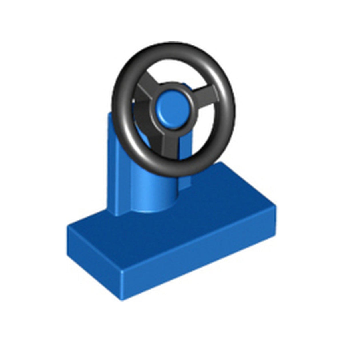 LEGO® Vehicle, Steering Stand 1 x 2 with Black Steering Wheel 3829c01 blau