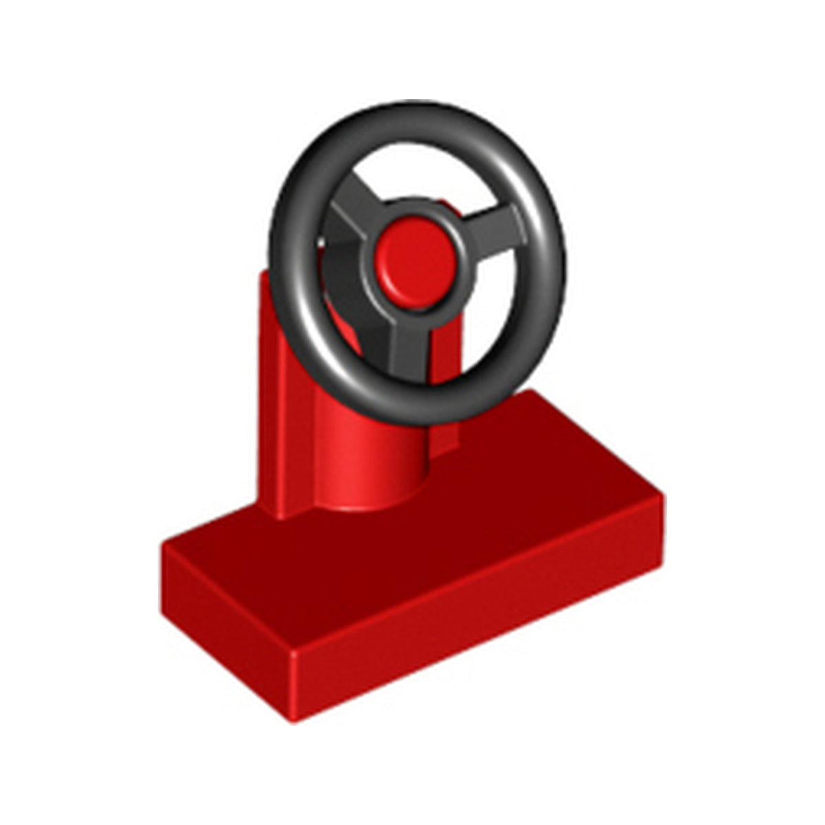 LEGO® Vehicle, Steering Stand 1 x 2 with Black Steering Wheel 3829c01 rot