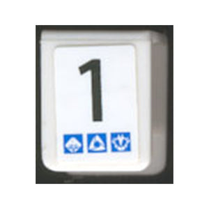 LEGO® Minifigure Vest with Number 1 and Gravity Games Pattern on Both Sides (Stickers) - Set 3538 3840pb12