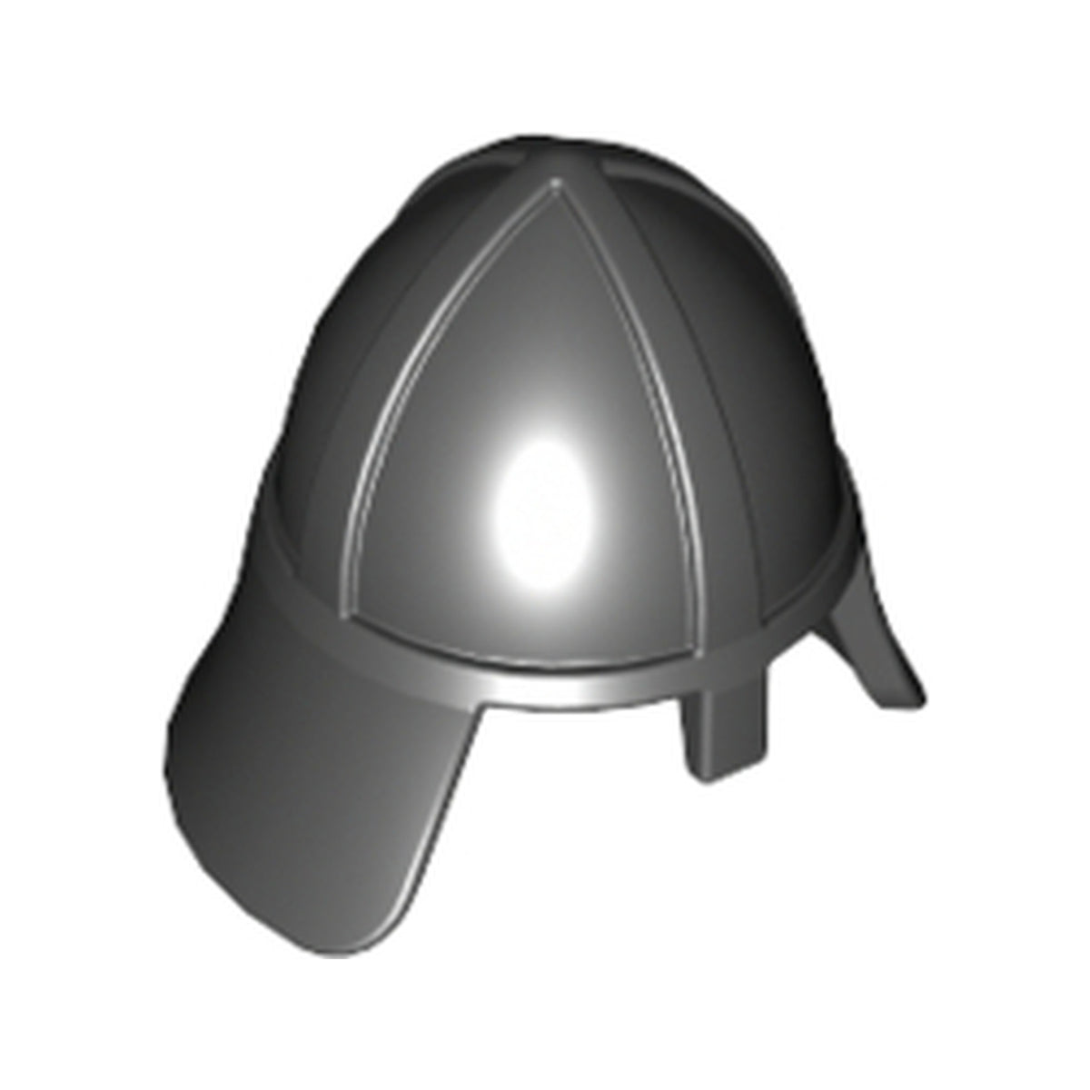 LEGO® Minifigure, Headgear Helmet Castle Nasal Helmet with Angled Neck Protector 3844 schwarz