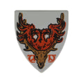 LEGO® Minifigure, Shield Triangular Short with Durmstrang Stag Coat of Arms Pattern 3846pb019 hellgrau