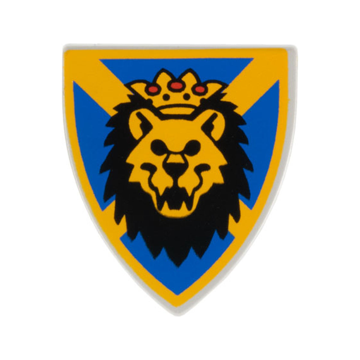 LEGO® Minifigure, Shield Triangular Short with Lion Head, Blue and Yellow Pattern 3846px5 hellgrau (alt)