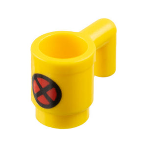 LEGO® Minifigure, Utensil Cup with Black and Red X-Men Logo Pattern 3899pb011