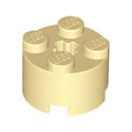 LEGO® Brick, Round 2 x 2 with Axle Hole 3941 beige