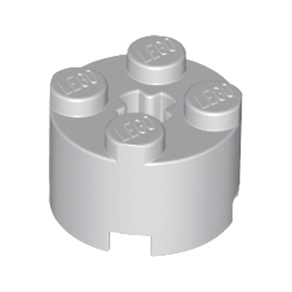 LEGO® Brick, Round 2 x 2 with Axle Hole 3941 hellgrau