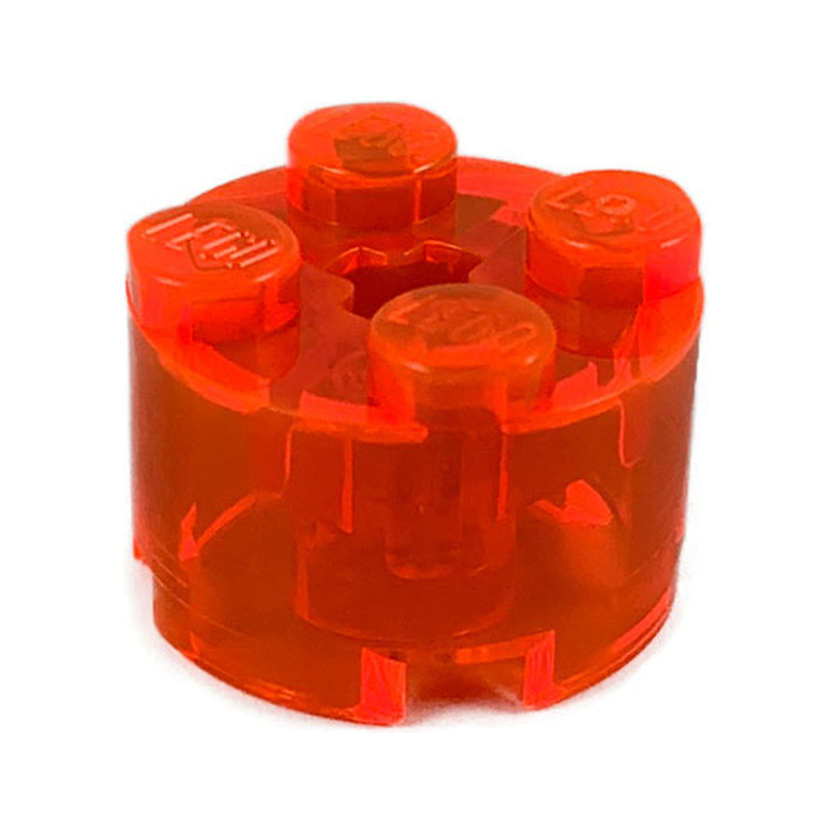 LEGO® Brick, Round 2 x 2 with Axle Hole 3941 transparent neonorange