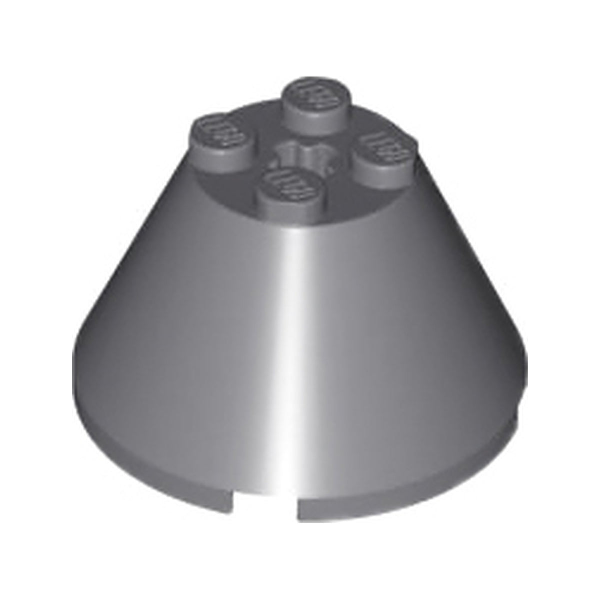 LEGO® Cone 4 x 4 x 2 with Axle Hole 3943b dunkelgrau
