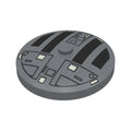 LEGO® Dish 4 x 4 Inverted (Radar) with Solid Stud with Star Wars TIE Hatch Black and White Pattern 3960px4 dunkelgrau