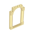 LEGO® Door, Frame 1 x 6 x 7 Arched with Notches and Rounded Pillars 40066 beige