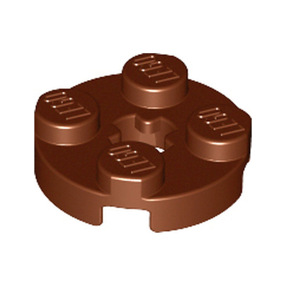 LEGO® Plate, Round 2 x 2 with Axle Hole 4032 braun