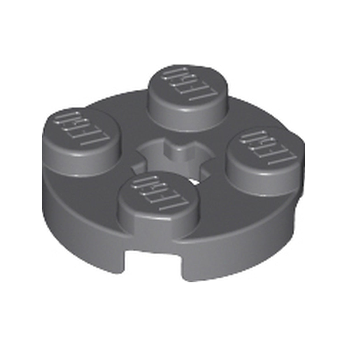 LEGO® Plate, Round 2 x 2 with Axle Hole 4032 dunkelgrau