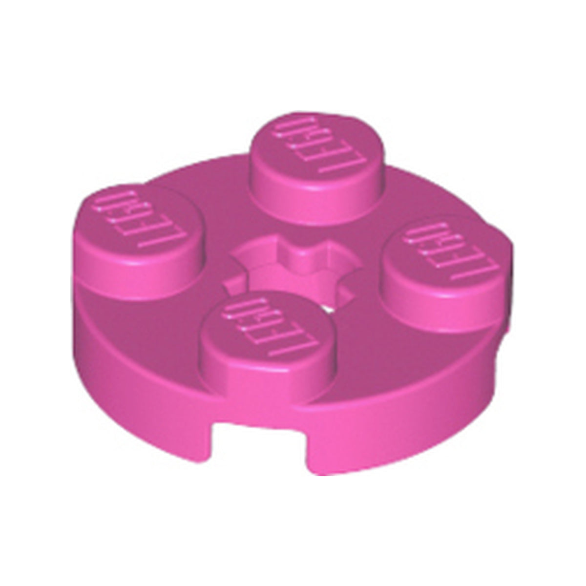LEGO® Plate, Round 2 x 2 with Axle Hole 4032 dunkelrosa