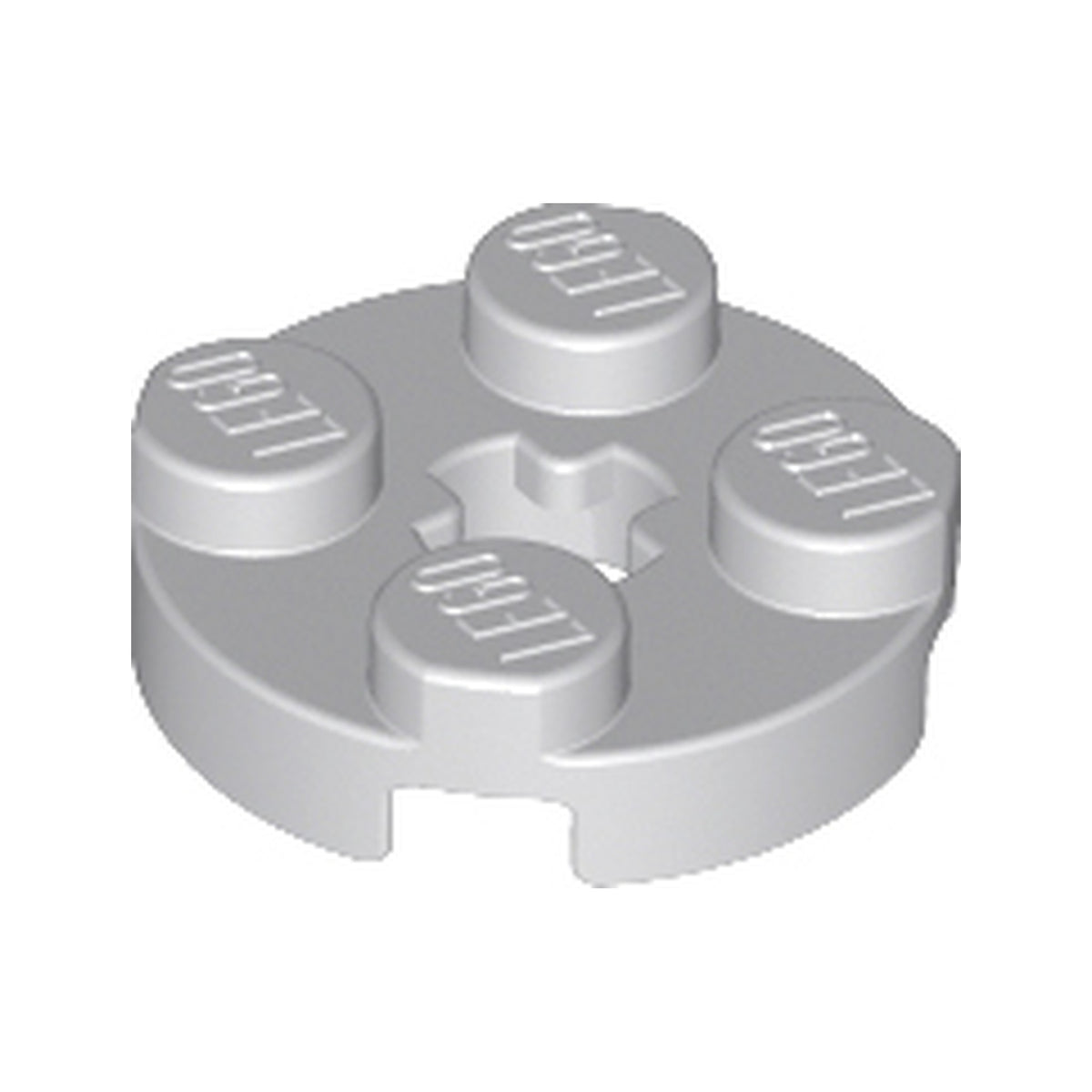 LEGO® Plate, Round 2 x 2 with Axle Hole 4032 hellgrau