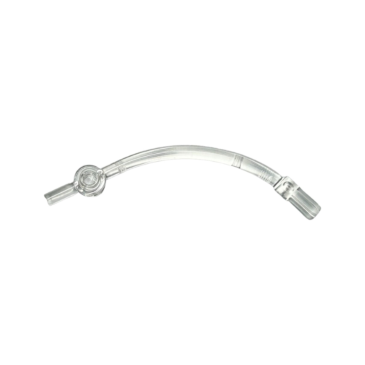 LEGO® Bar Curved with Axle 1L and 1 x 1 Round Plate End 4042 transparent