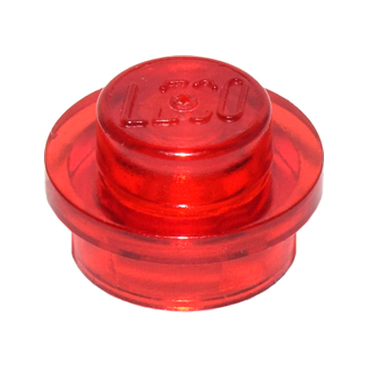 LEGO® Plate, Round 1 x 1 4073 transparent rot