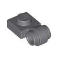 LEGO® Plate, Modified 1 x 1 with Light Attachment - Thick Ring 4081b dunkelgrau