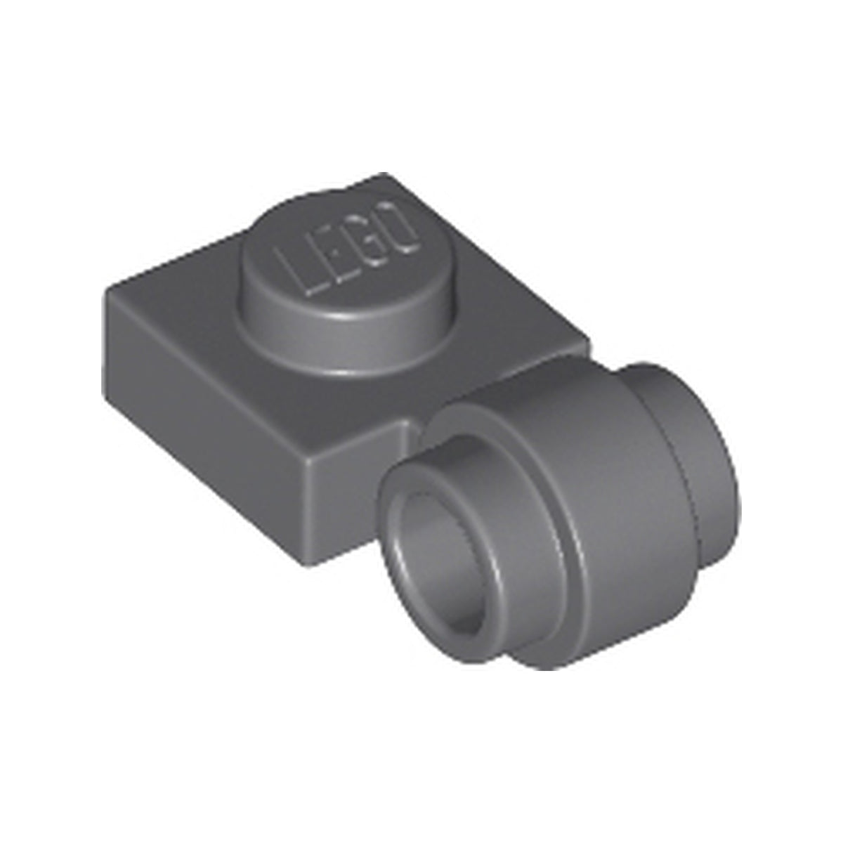 LEGO® Plate, Modified 1 x 1 with Light Attachment - Thick Ring 4081b dunkelgrau
