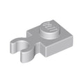 LEGO® Plate, Modified 1 x 1 with Open O Clip Thick (Vertical Grip) 4085d hellgrau