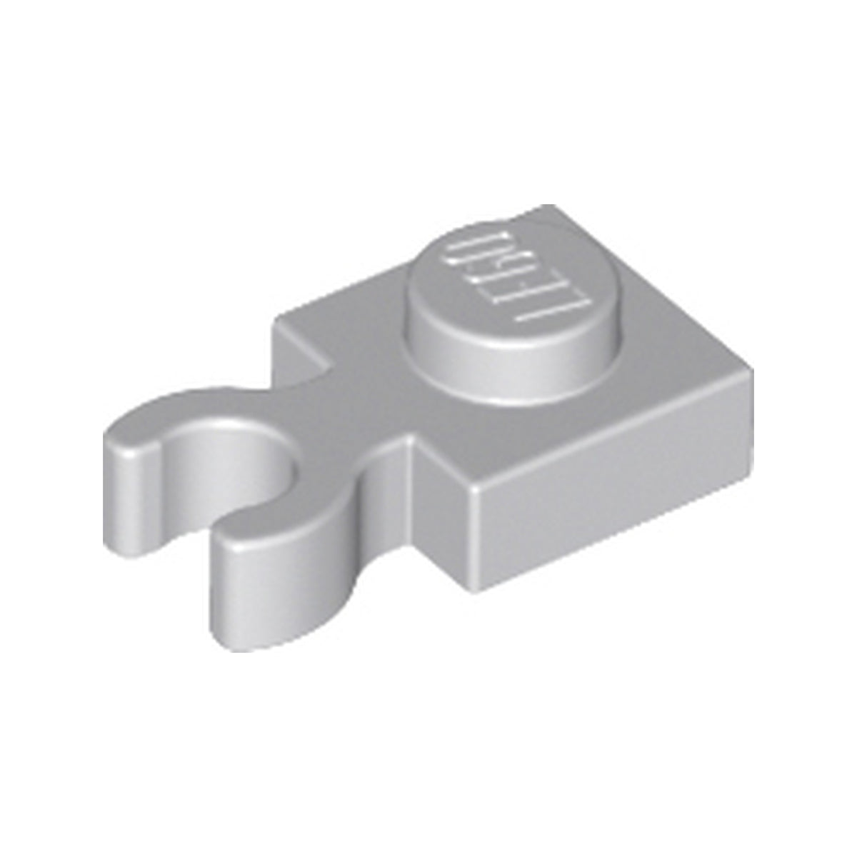 LEGO® Plate, Modified 1 x 1 with Open O Clip Thick (Vertical Grip) 4085d hellgrau