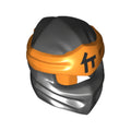 LEGO® Minifigure, Headgear Ninjago Wrap Type 4 with Molded Orange Headband and Printed Black Ninjago Logogram Letter C Pattern 40925pb08 schwarz