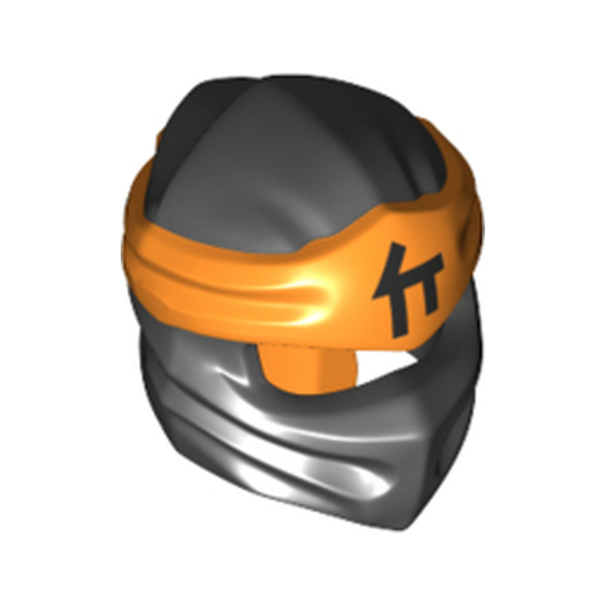 LEGO® Minifigure, Headgear Ninjago Wrap Type 4 with Molded Orange Headband and Printed Black Ninjago Logogram Letter C Pattern 40925pb08 schwarz