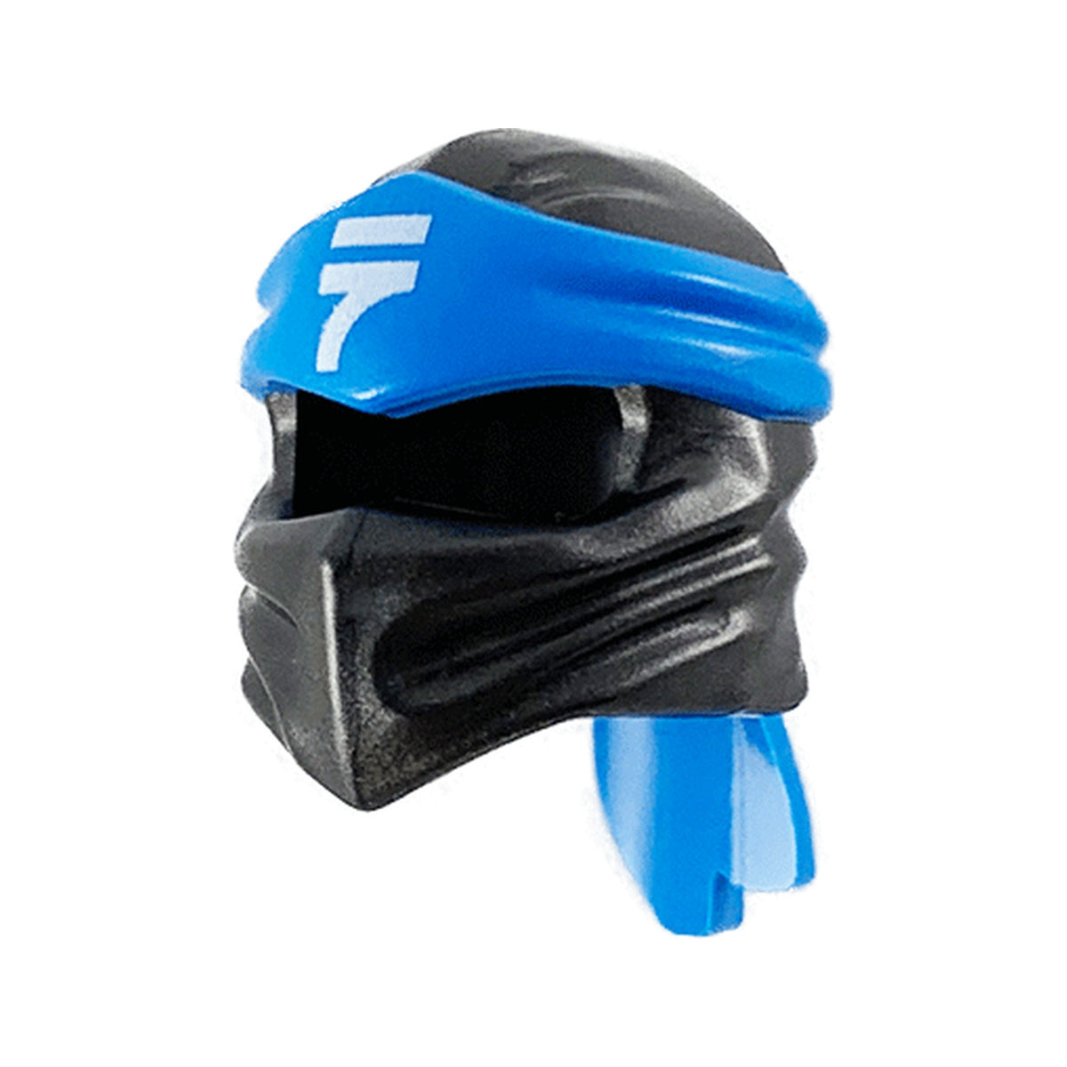 LEGO® Minifigure, Headgear Ninjago Wrap Type 4 with Molded Dark Azure Headband and Printed White Ninjago Logogram Letter N Pattern 40925pb11 perldunkelgrau