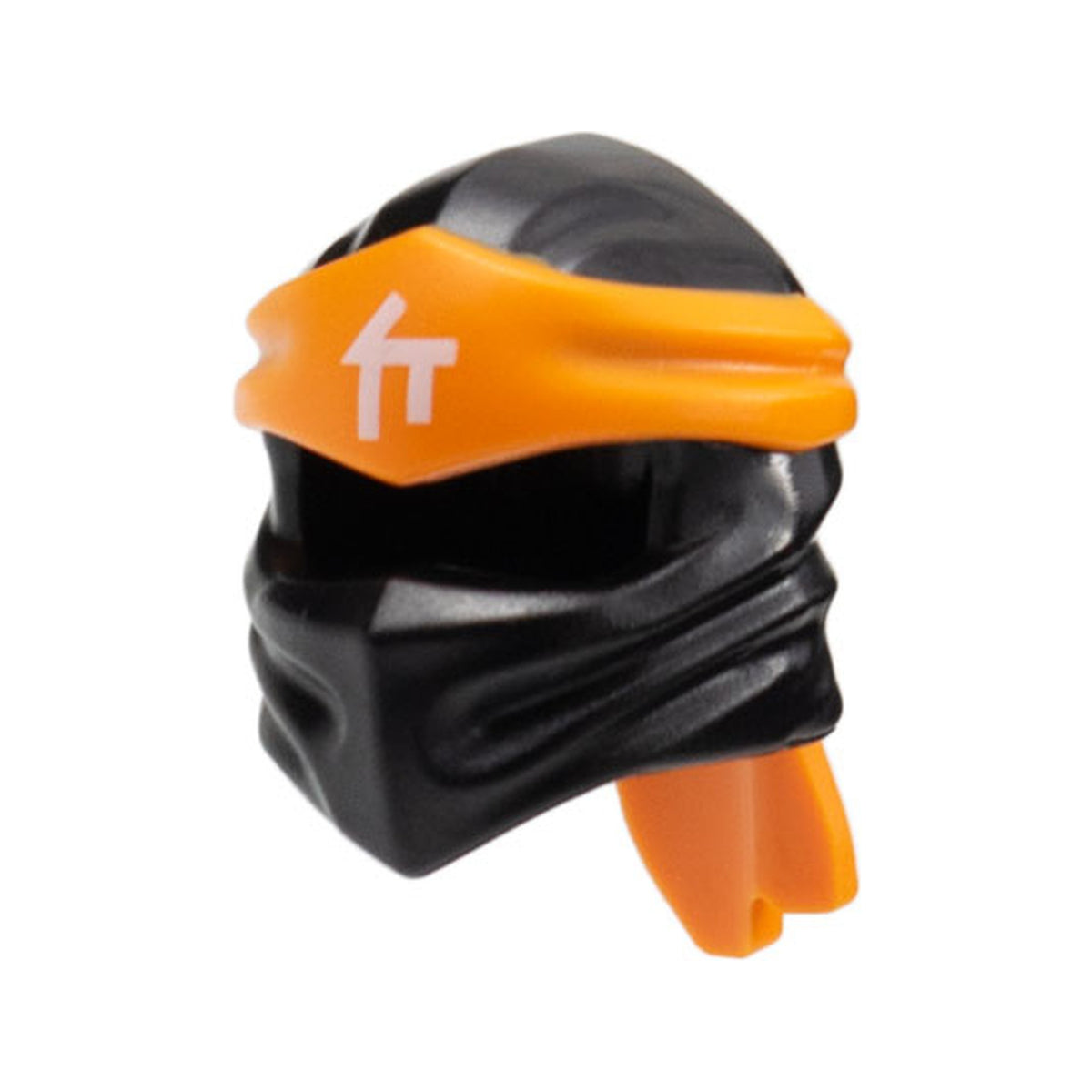 LEGO® Minifigure, Headgear Ninjago Wrap Type 4 with Molded Orange Headband and Printed White Ninjago Logogram Letter C Pattern 40925pb28 schwarz