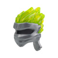 LEGO® Minifigure, Headgear Ninjago Wrap Type 5 with Molded Trans-Neon Green Flames Pattern 41163pb04 silber