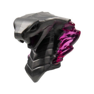 LEGO® Minifigure, Head, Modified Snake, Cobra with Open Mouth with Molded Trans-Dark Pink Eyes, Tongue, and Flames on Open Hood Pattern 41201pb03