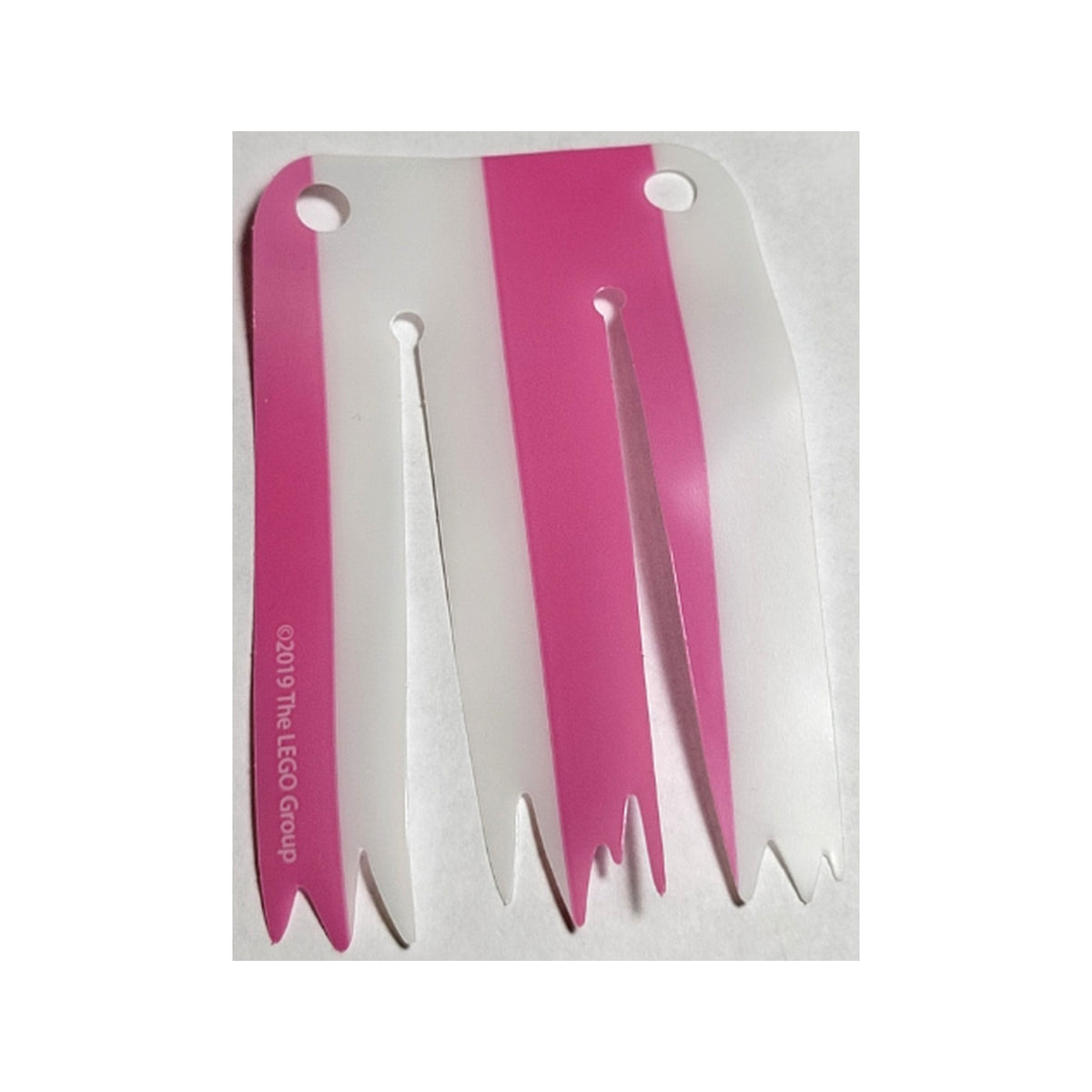 LEGO® Plastic Part for Set 41375 - Sail, Ragged with 2 Dark Pink and 2 White Stripes Pattern 41375pls01c ohne Farbe