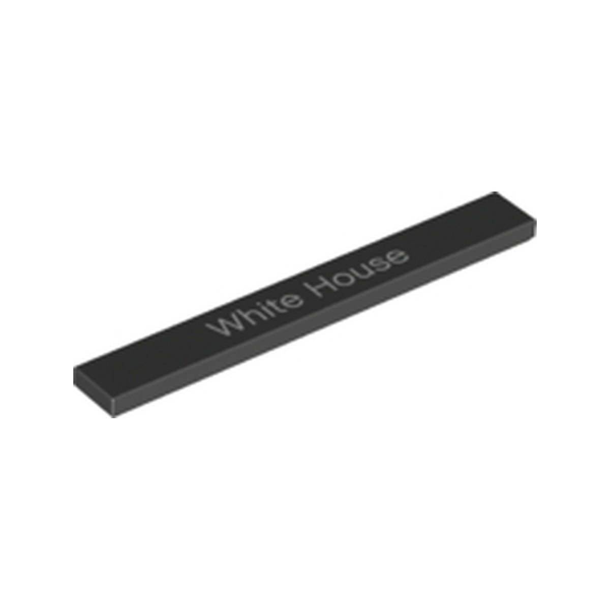 LEGO® Tile 1 x 8 with 'White House' Pattern 4162pb222 schwarz
