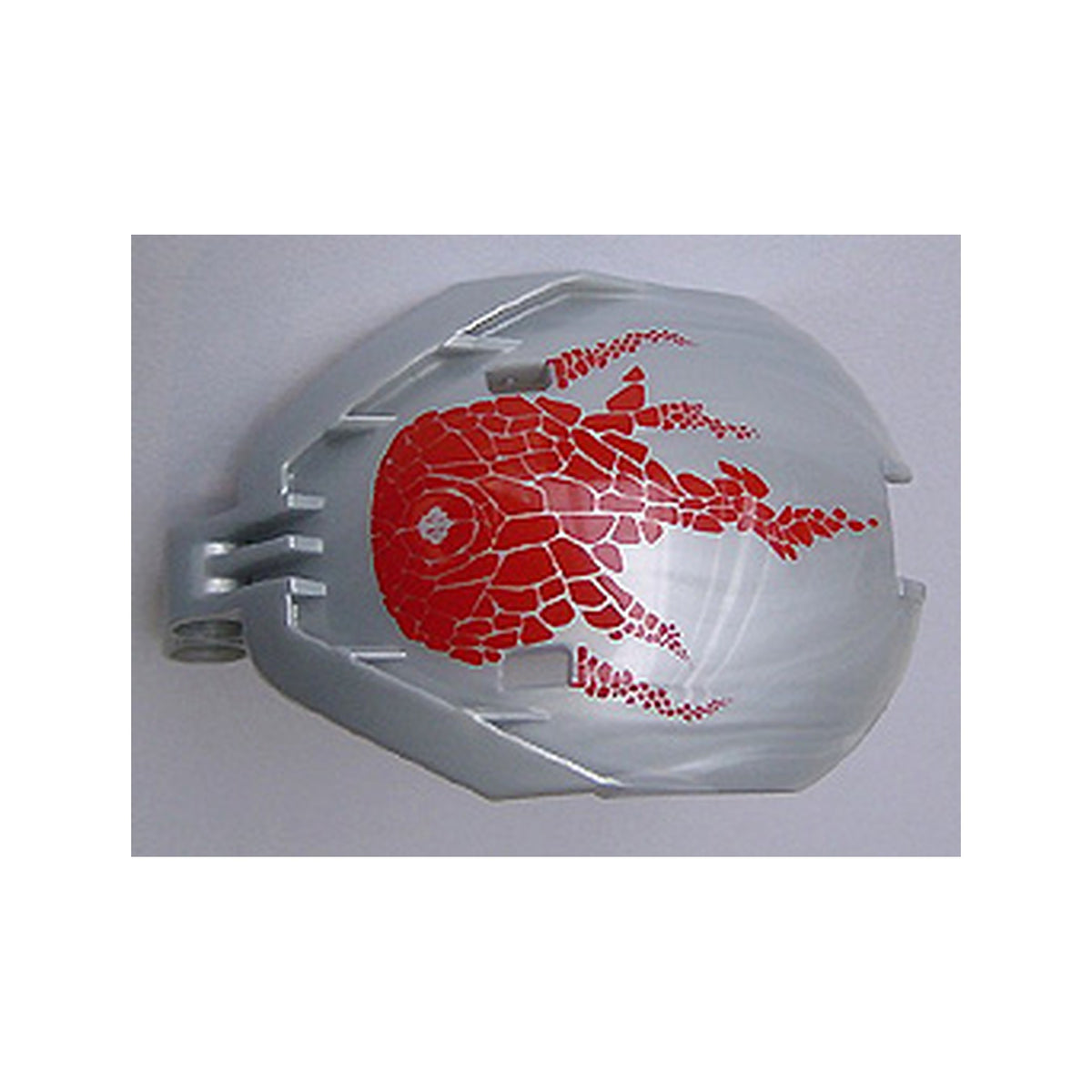 LEGO® Bionicle Bohrok Windscreen 4 x 5 x 7 with Red Scales and Tahnok-Kal Logo Pattern 41671pb04 perlhellgrau