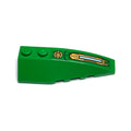 LEGO® Wedge 6 x 2 Right with Gold Circle and Armor Plate with Light Pattern (Sticker) - Set 71763 41747pb098 grün