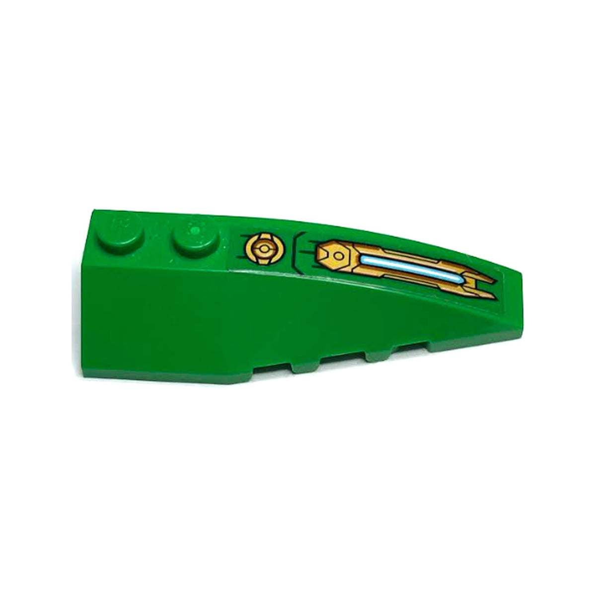 LEGO® Wedge 6 x 2 Right with Gold Circle and Armor Plate with Light Pattern (Sticker) - Set 71763 41747pb098 grün