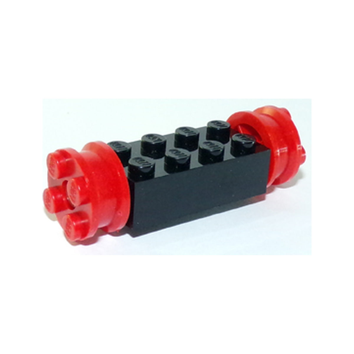 LEGO® Brick, Modified 2 x 4 with Red Wheels FreeStyle and Red Pins (4180 / 4259 / 2344) 4180c02 schwarz
