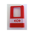 LEGO® Door 1 x 4 x 5 Train Right, Thin Support at Bottom with White Stripe and Train Logo Pattern 4182px1 rot