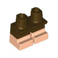 LEGO® Legs Short with Molded Light Nougat Lower Legs / Boots  Pattern 41879pb014 dunkelbraun