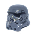LEGO® Minifigure, Headgear Helmet SW Stormtrooper with Molded Black Forehead, Eyes, Nose, Chin, and Panels on Back and Printed Black Marks and Gold Cracks Pattern (Night Trooper) 42861pb06 dunkelgrau