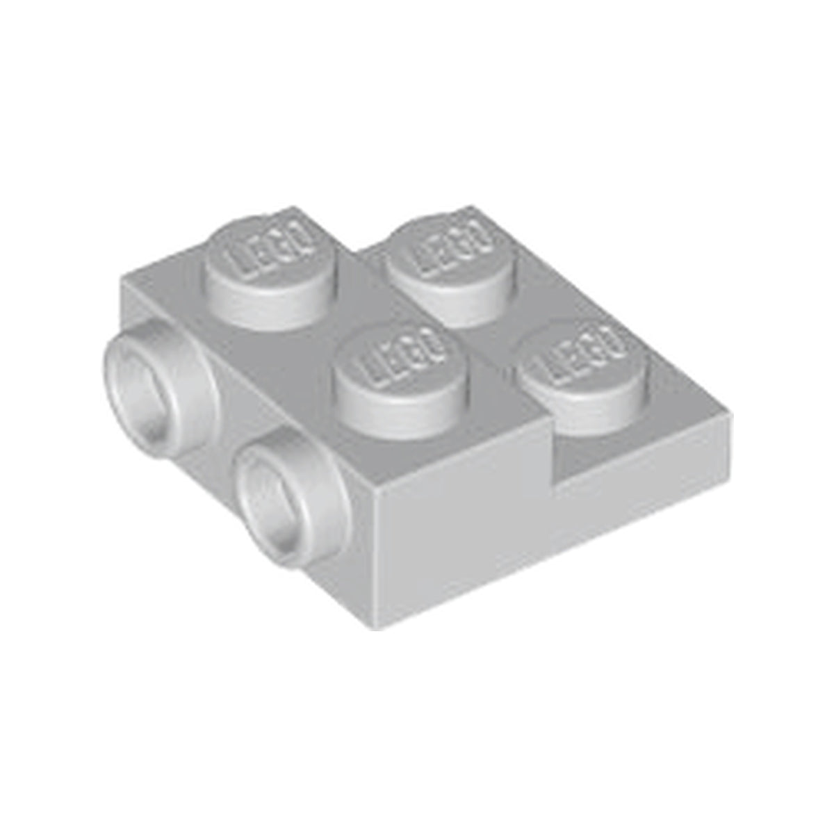 LEGO® Plate, Modified 2 x 2 x 2/3 with 2 Studs on Side - Hollow Bottom Tube 4304 hellgrau