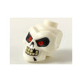 LEGO® Minifigure, Head, Modified Skull with Red Eyes, Cracks and Missing Tooth Pattern 43693pb01 weiss