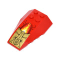 LEGO® Wedge 6 x 4 Triple Curved with Gold Panels with Rivets and Vents and Yellow Energy Pattern (Sticker) - Set 70146 43712pb052 rot