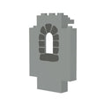 LEGO® Panel 2 x 5 x 6 Wall with Window with Window Stones Dark Gray Pattern 4444p01 hellgrau (alt)