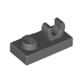 LEGO® Plate, Modified 1 x 2 with Open O Clip on Top 44861 dunkelgrau