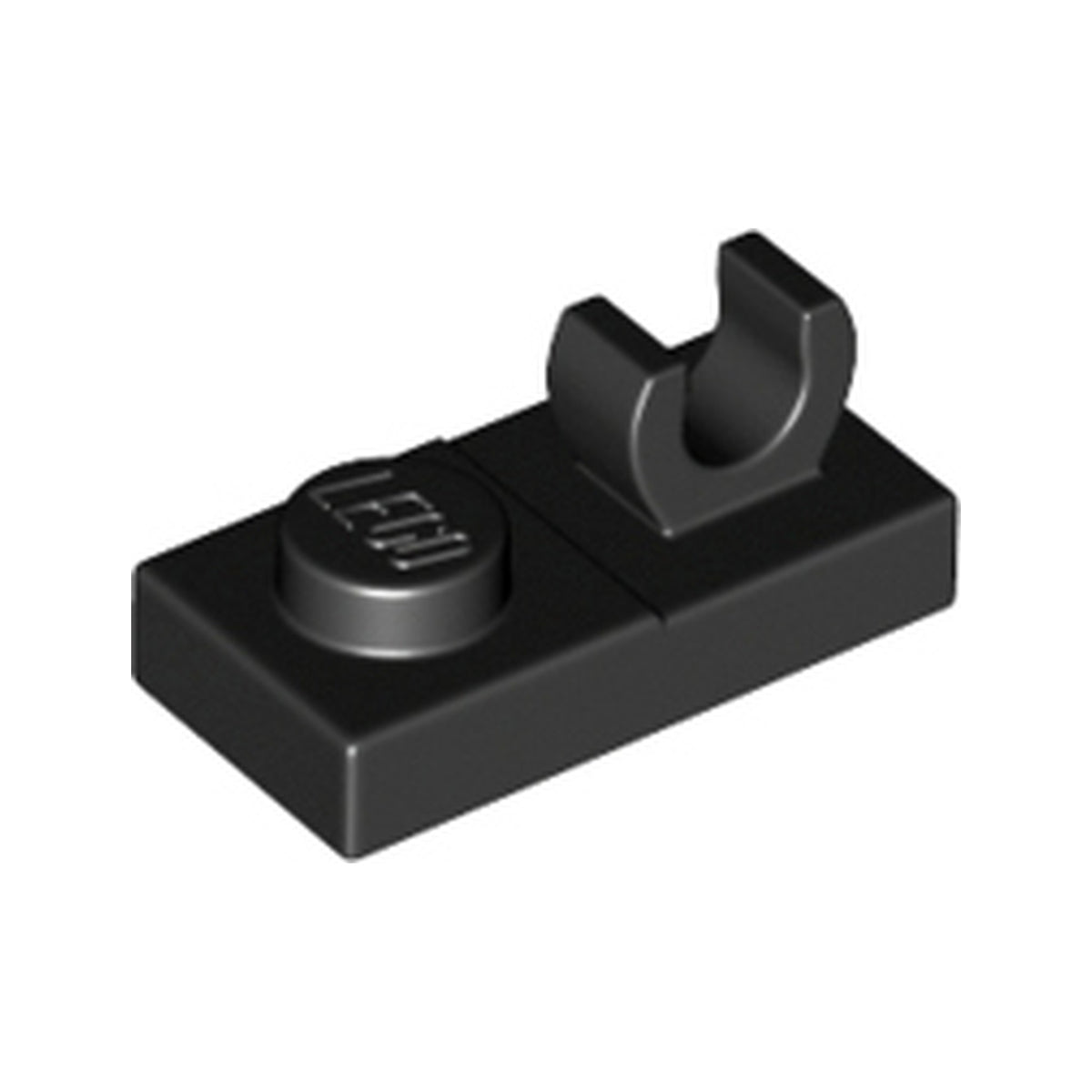 LEGO® Plate, Modified 1 x 2 with Open O Clip on Top 44861 schwarz