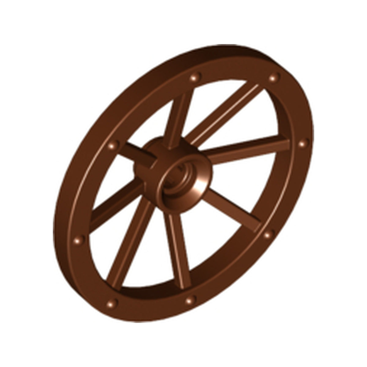 LEGO® Wheel Wagon Large 33mm D., Hole Notched for Wheels Holder Pin 4489b braun