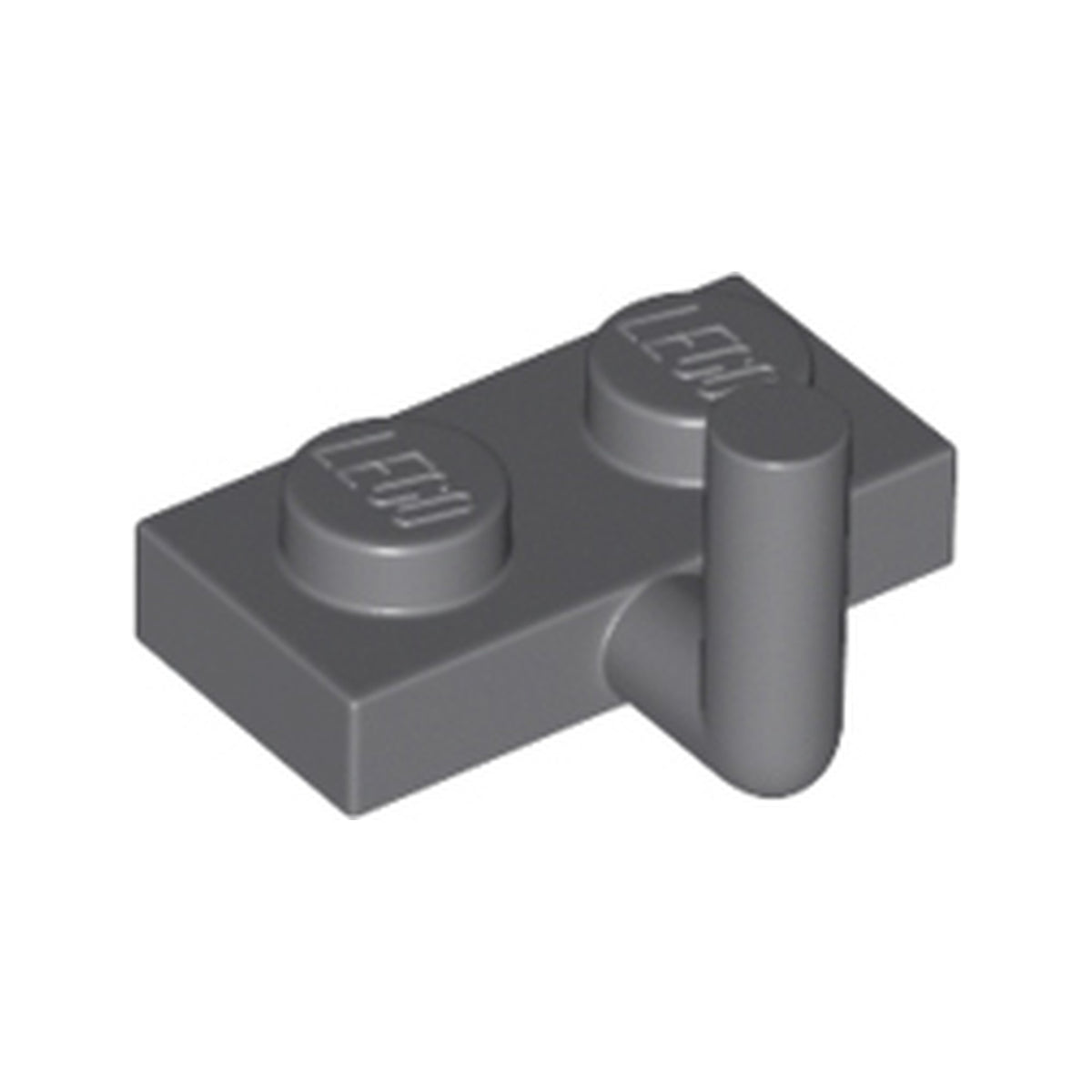 LEGO® Plate, Modified 1 x 2 with Bar Arm Up (Horizontal Arm 5mm) 4623b dunkelgrau