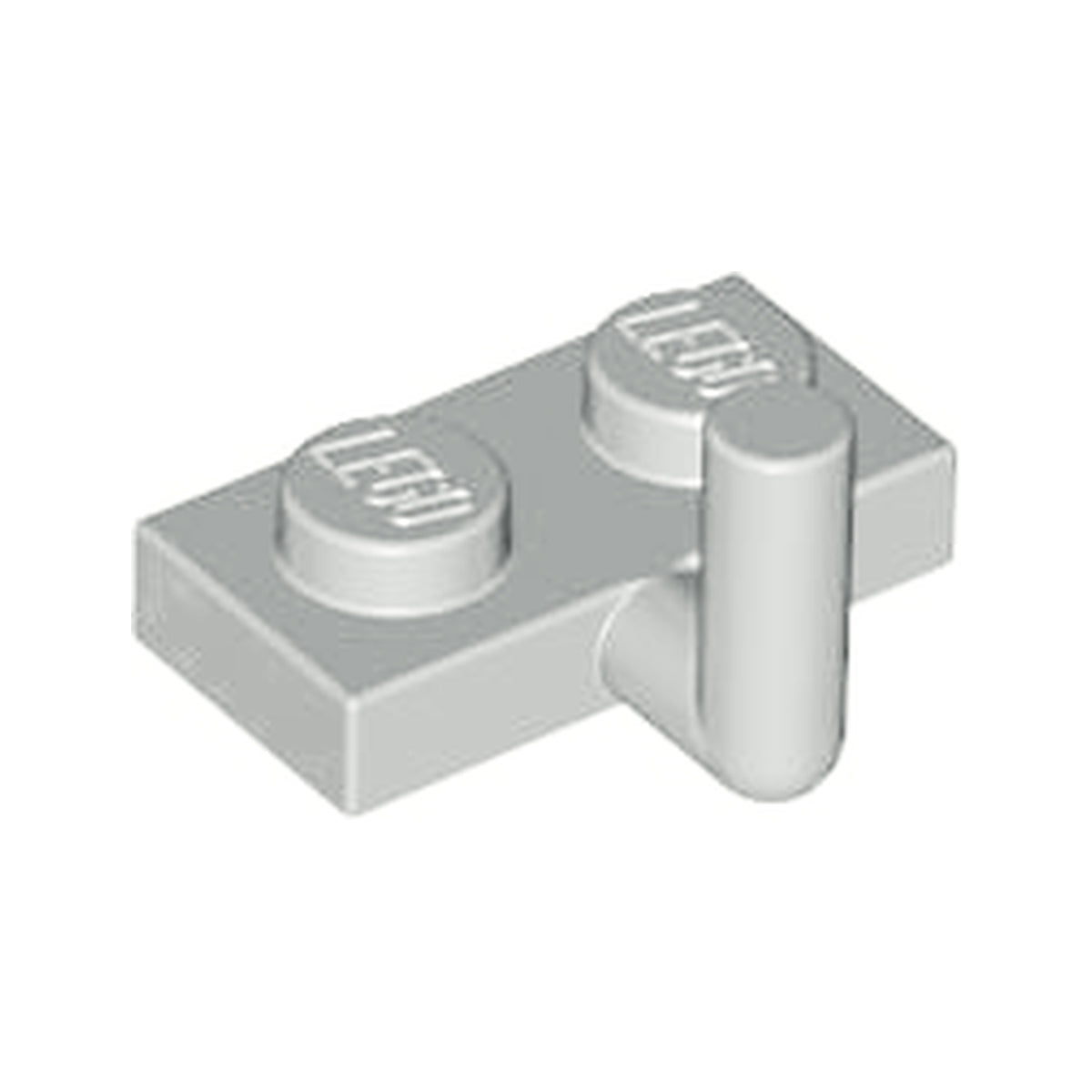 LEGO® Plate, Modified 1 x 2 with Bar Arm Up (Horizontal Arm 5mm) 4623b hellgrau (alt)