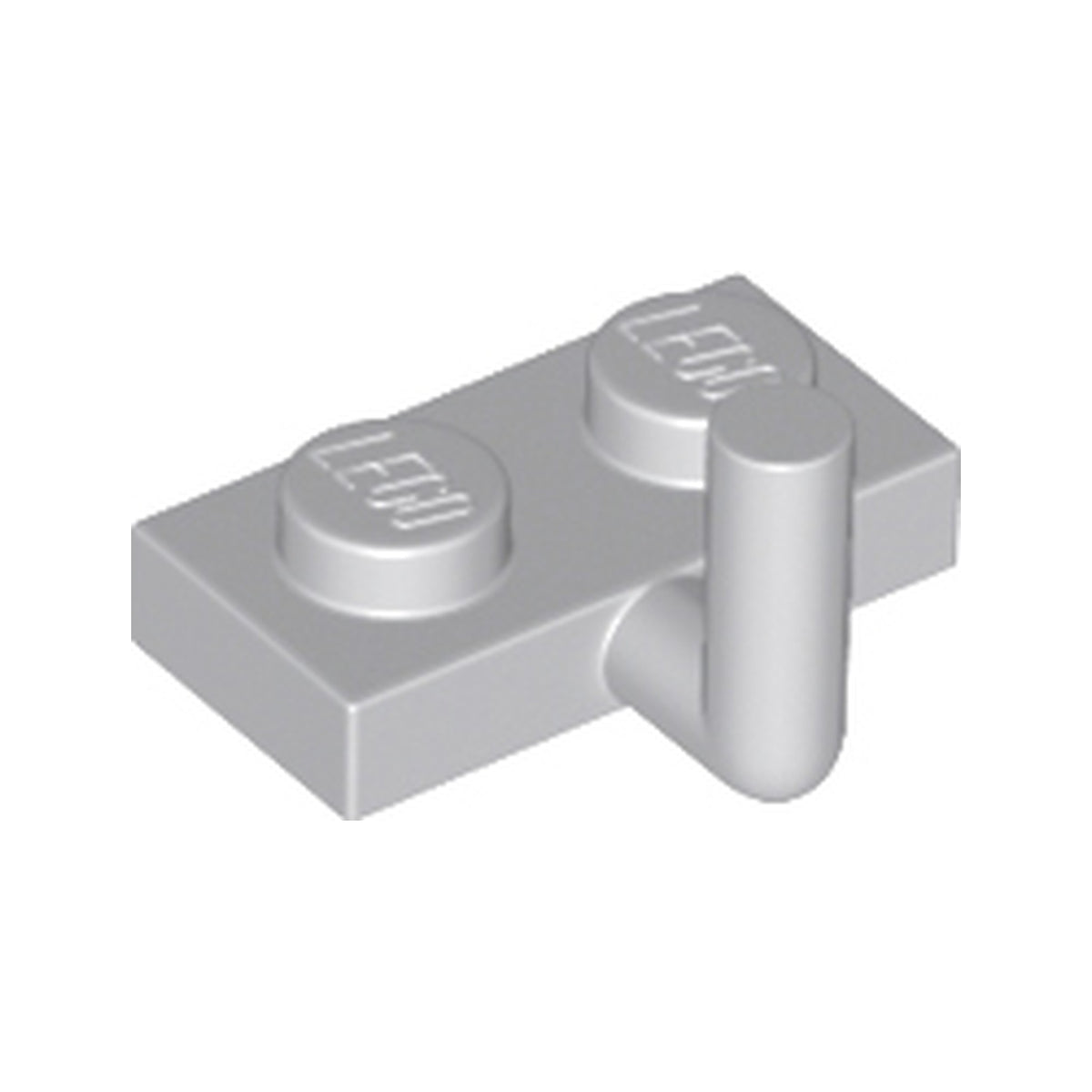 LEGO® Plate, Modified 1 x 2 with Bar Arm Up (Horizontal Arm 5mm) 4623b hellgrau