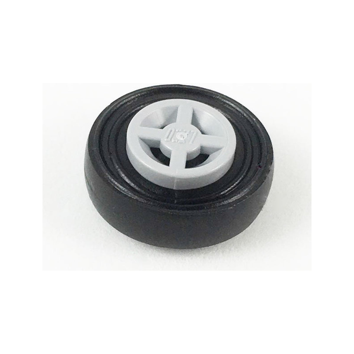 LEGO® Wheel 8mm D. x 6mm with Black Tire 14mm D. x 4mm Smooth Small Single (4624 / 3139) 4624c01 hellgrau